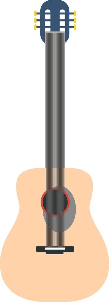 akustisk gitarr, illustration, vektor på en vit bakgrund.