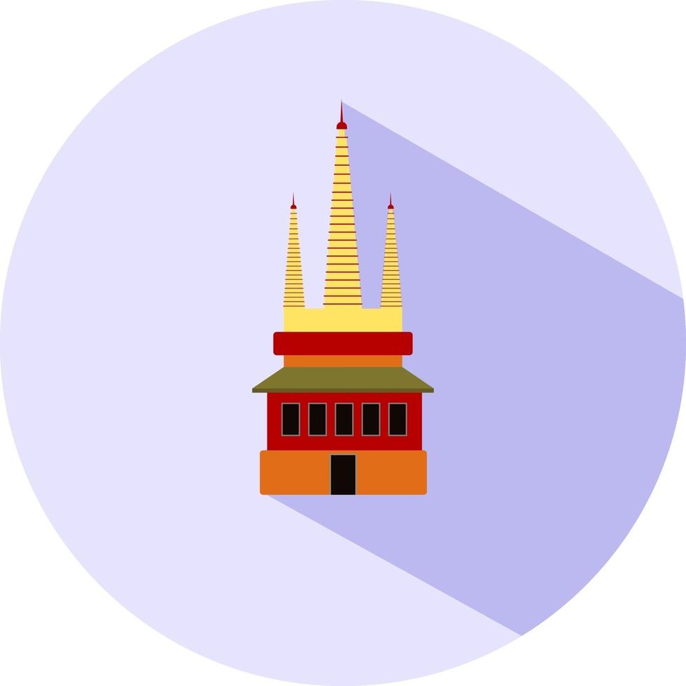 kinesisk tempel, illustration, vektor på en vit bakgrund.