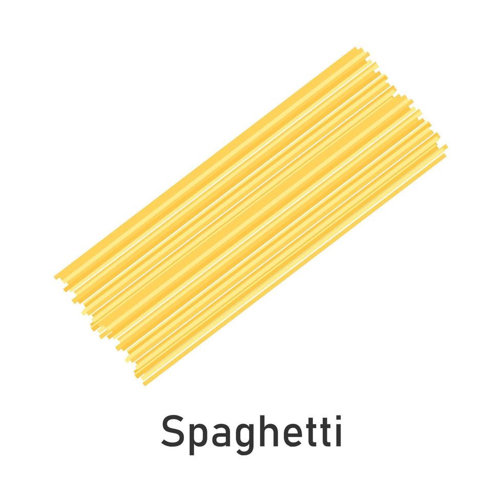 spaghetti pasta. restaurang pasta. för meny design, förpackning. vektor illustration.