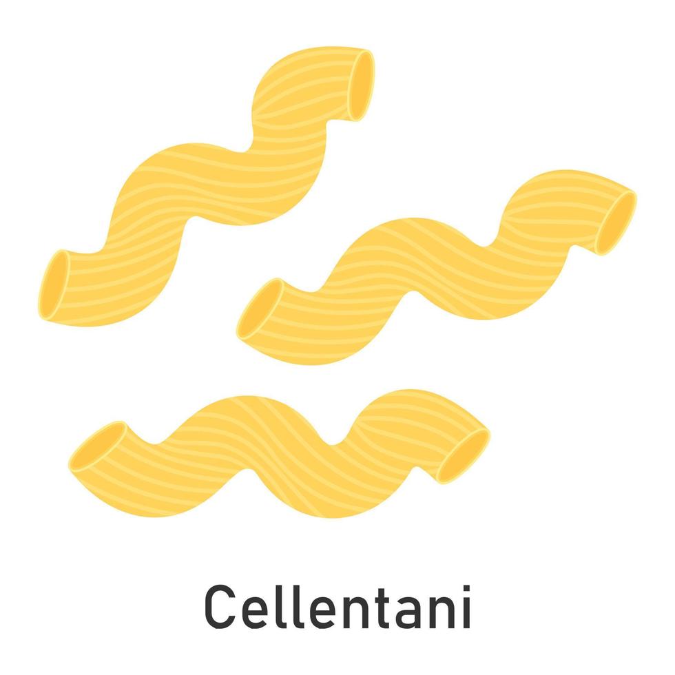 Cellentani-Nudeln. Restaurant-Pasta. für Menügestaltung, Verpackung. Vektor-Illustration. vektor