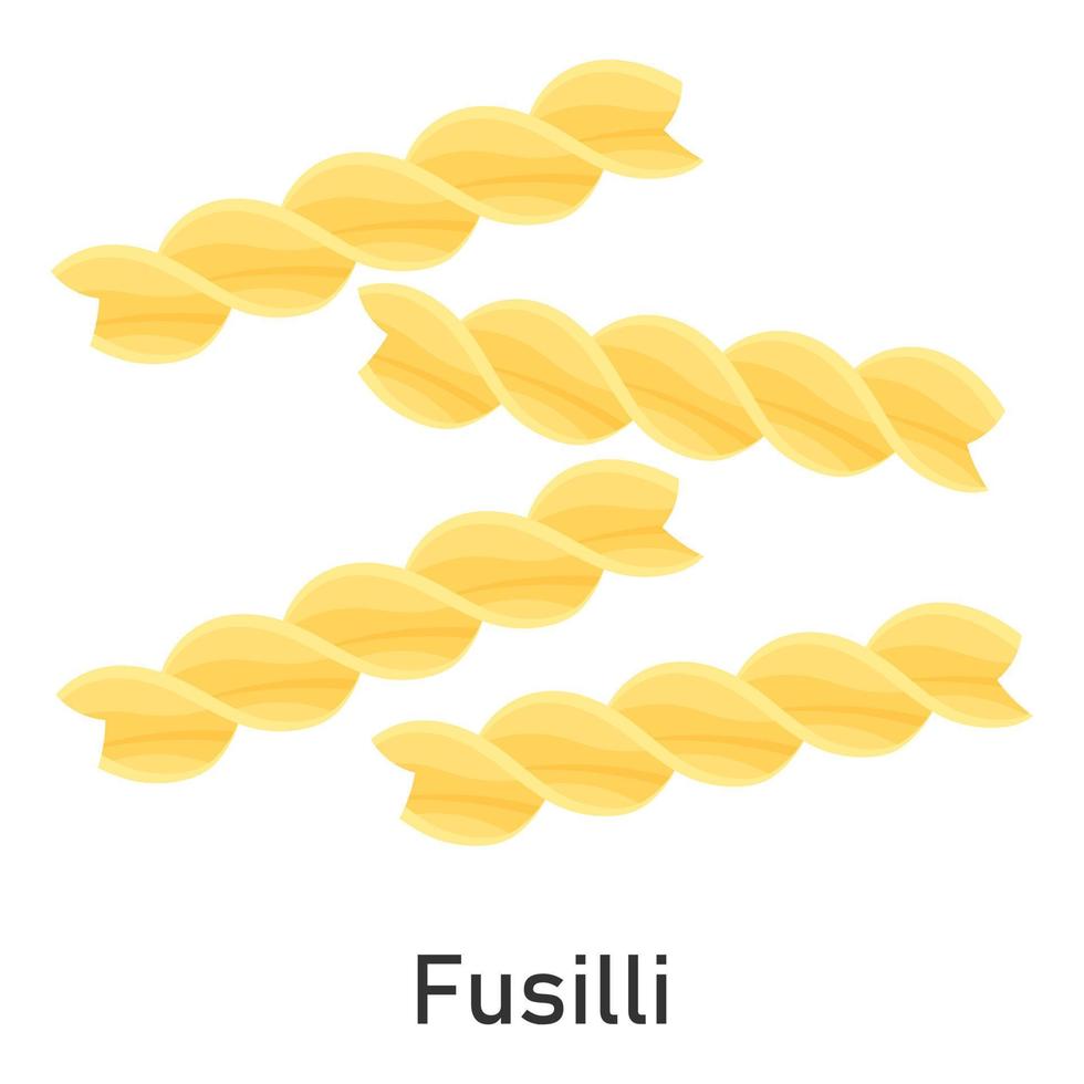 fusilli pasta. restaurang pasta. för meny design, förpackning. vektor illustration.