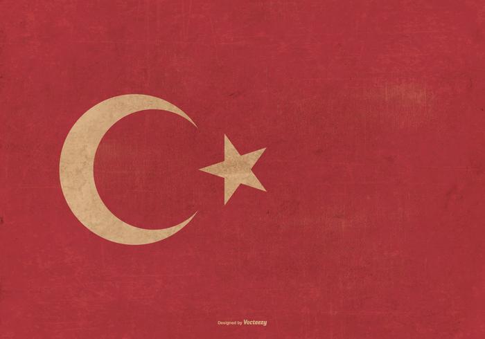 Grunge Flagge der Türkei vektor