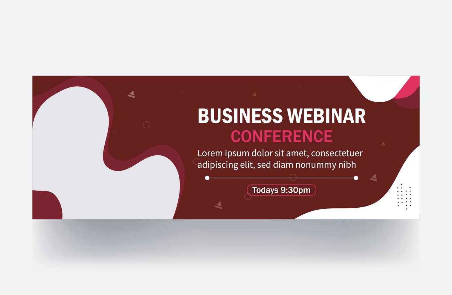 Webinar Business Live-Konferenz-Cover-Banner-Thumbnail-Design Ihre Geschäftsidee Cover-Design Social-Media-Banner-Vorlage vektor