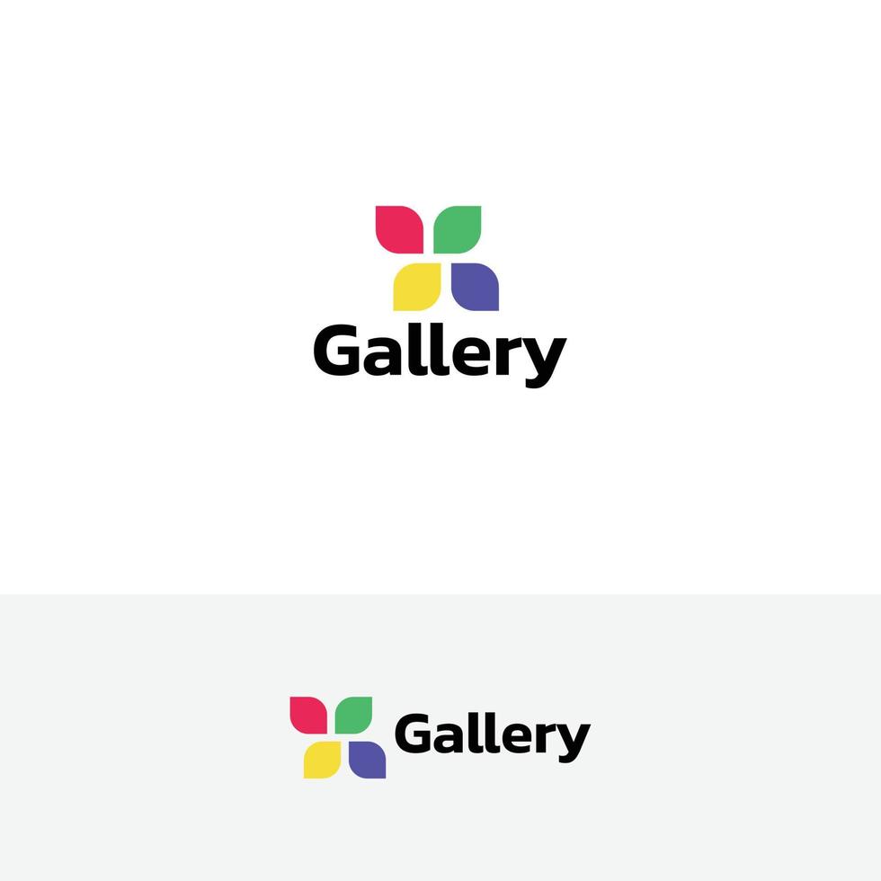 Galleri logotyp design vektor