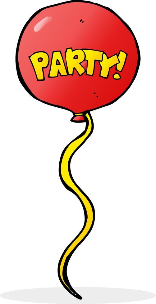 Cartoon-Party-Ballon vektor