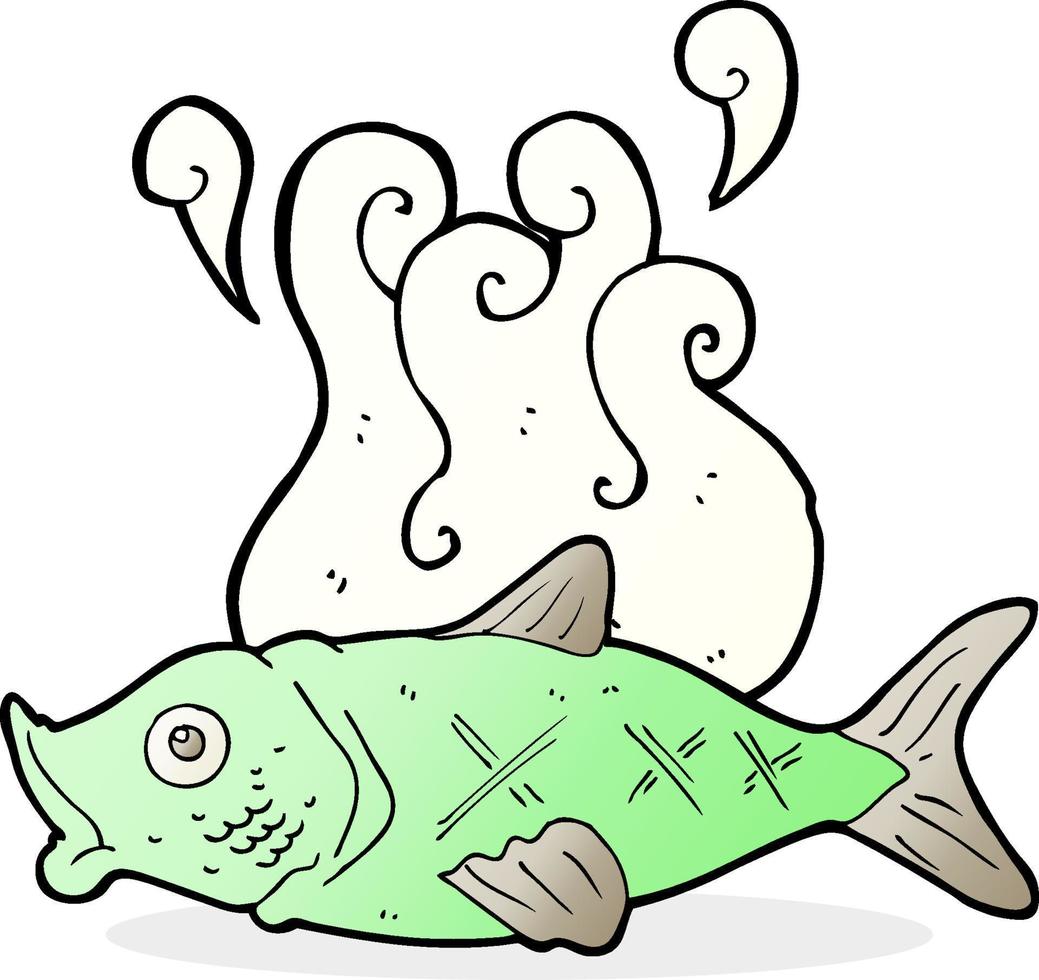 tecknad serie stinkande fisk vektor
