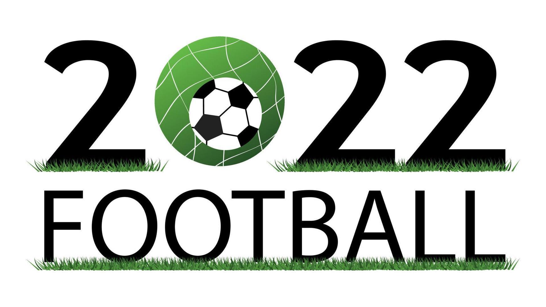 värld fotboll mästerskap 2022 vektor illustration med fotboll boll