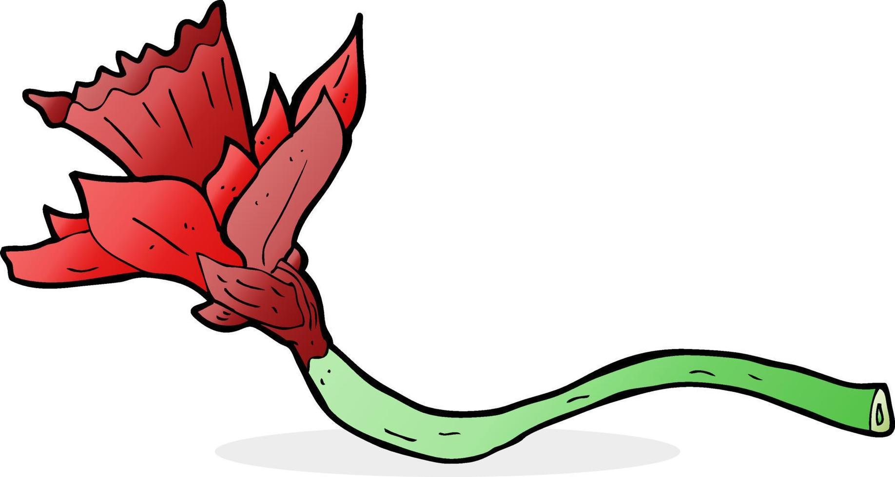 tecknad serie påsklilja blomma vektor