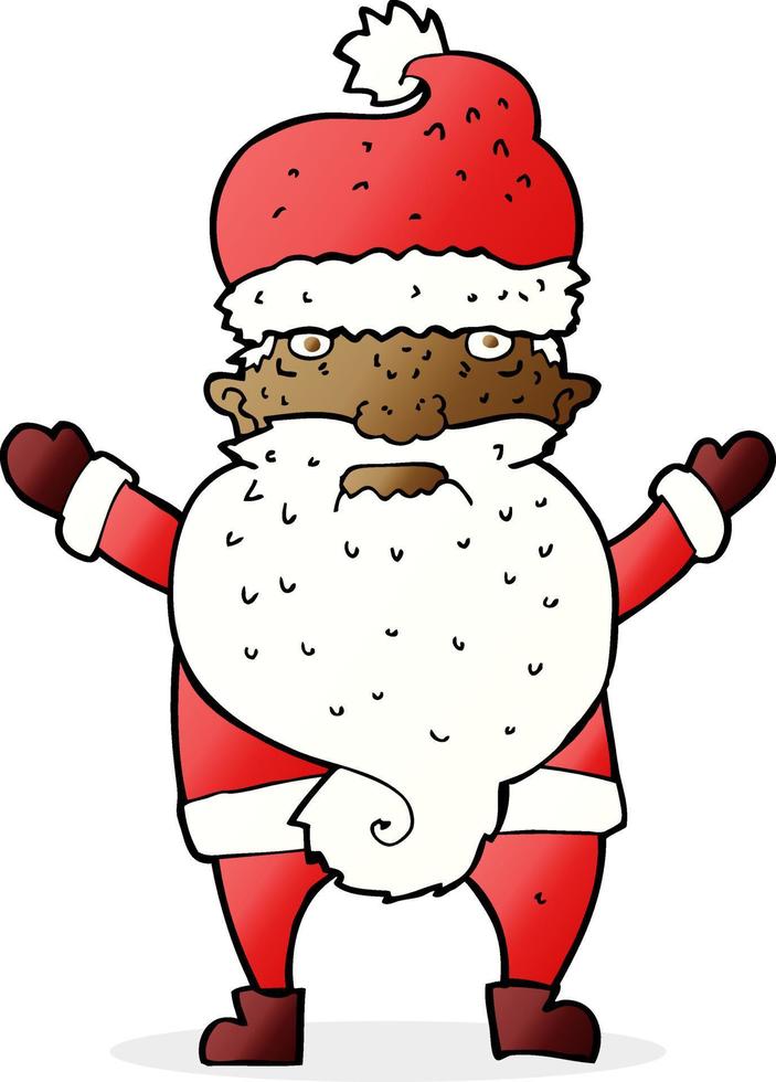 Cartoon mürrischer Weihnachtsmann vektor