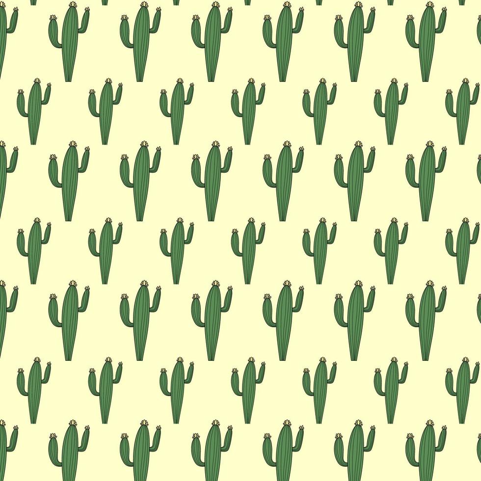 Kaktuspflanzen farbiger Mustervektor vektor