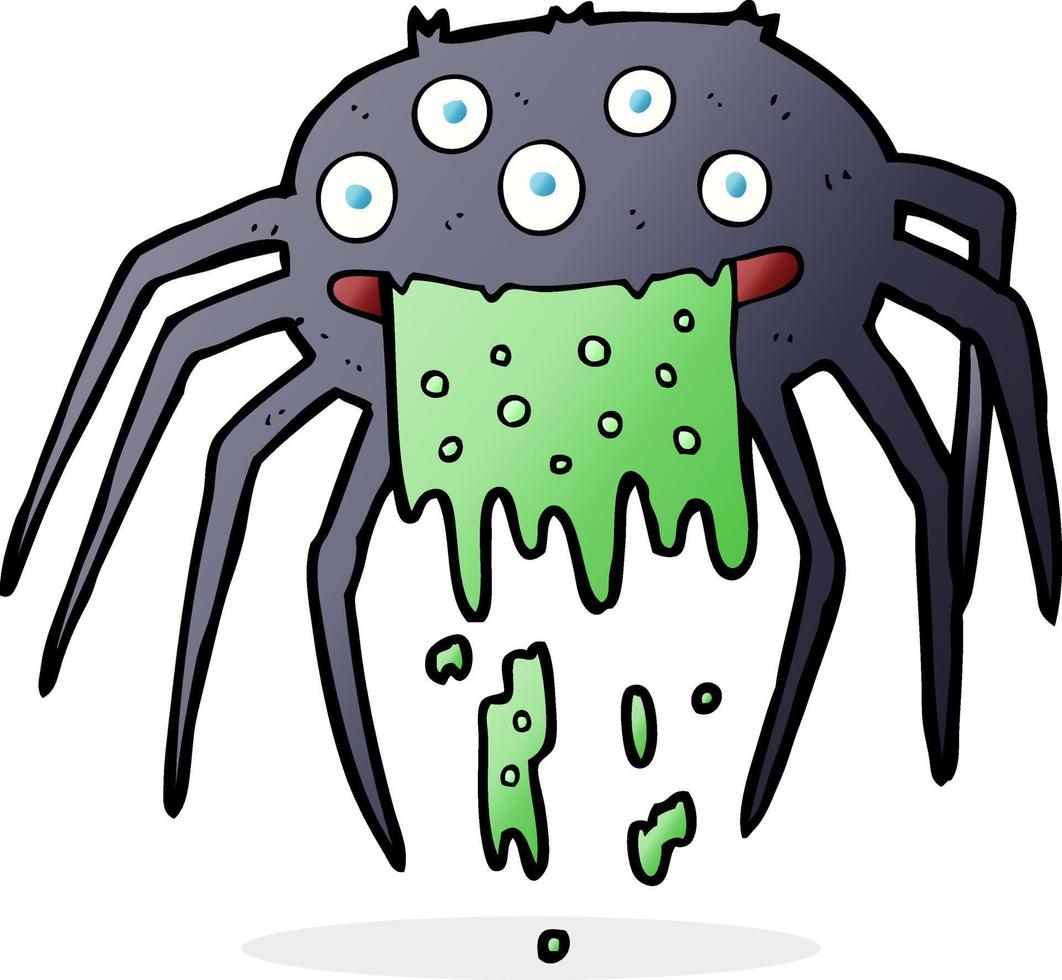 Cartoon grobe Halloween-Spinne vektor