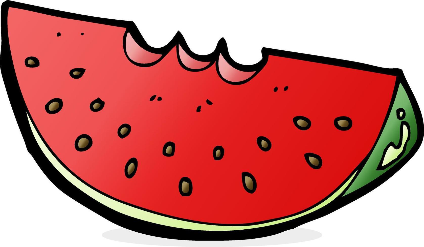 tecknad serie vattenmelon skiva vektor