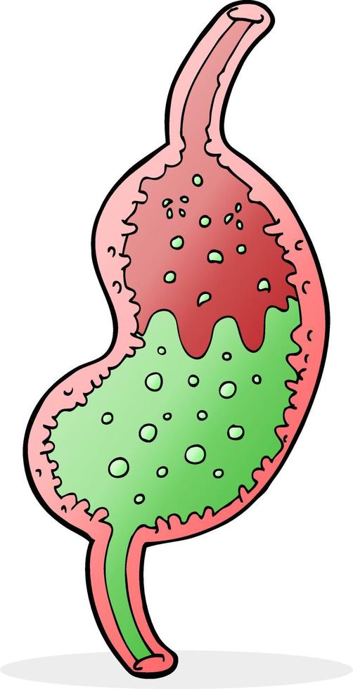 Cartoon sprudelnder Magen vektor