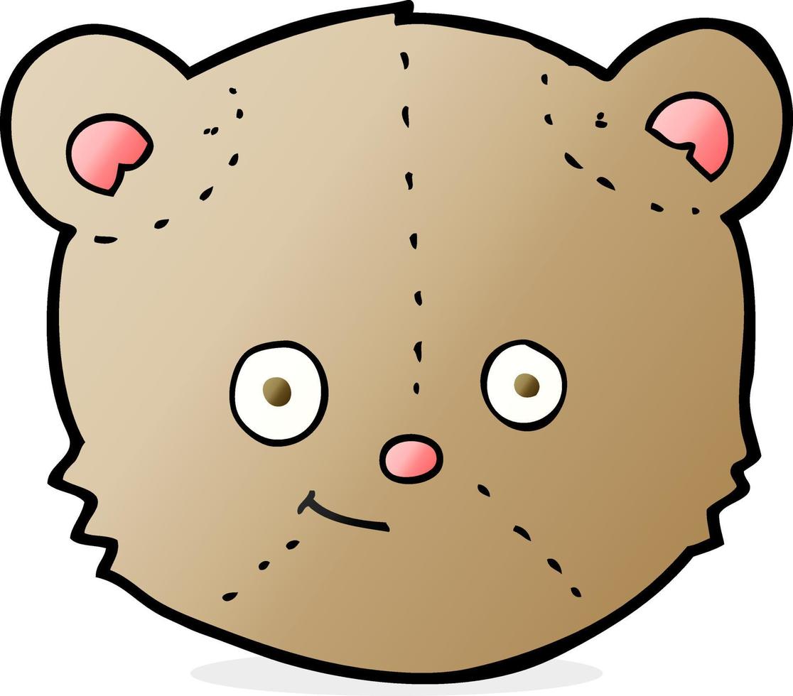 tecknad serie teddy Björn huvud vektor