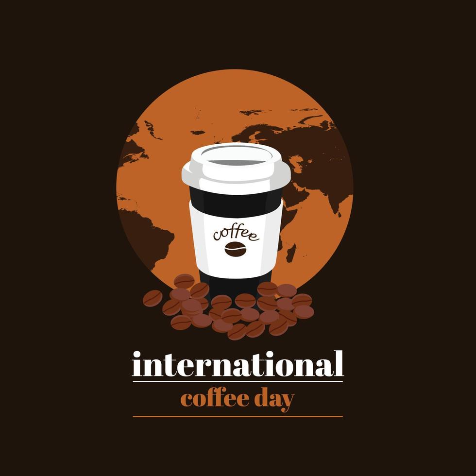 internationell kaffe dag vektor design