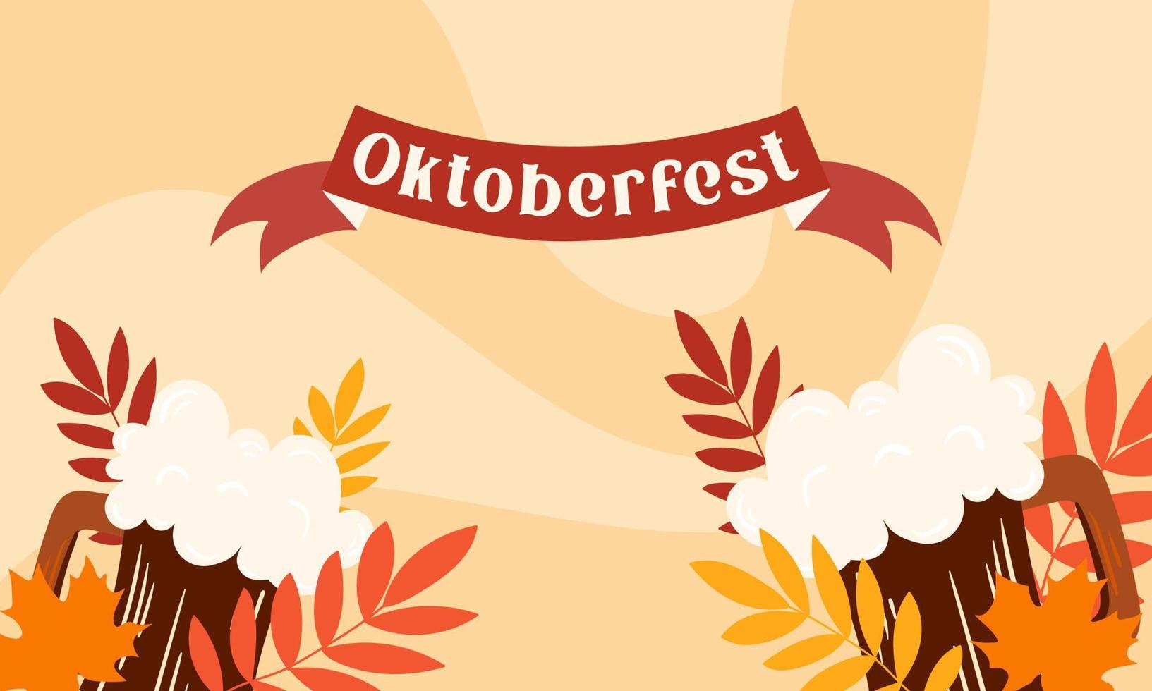 oktoberfest bakgrund. oktoberfest öl festival händelse baner. vektor