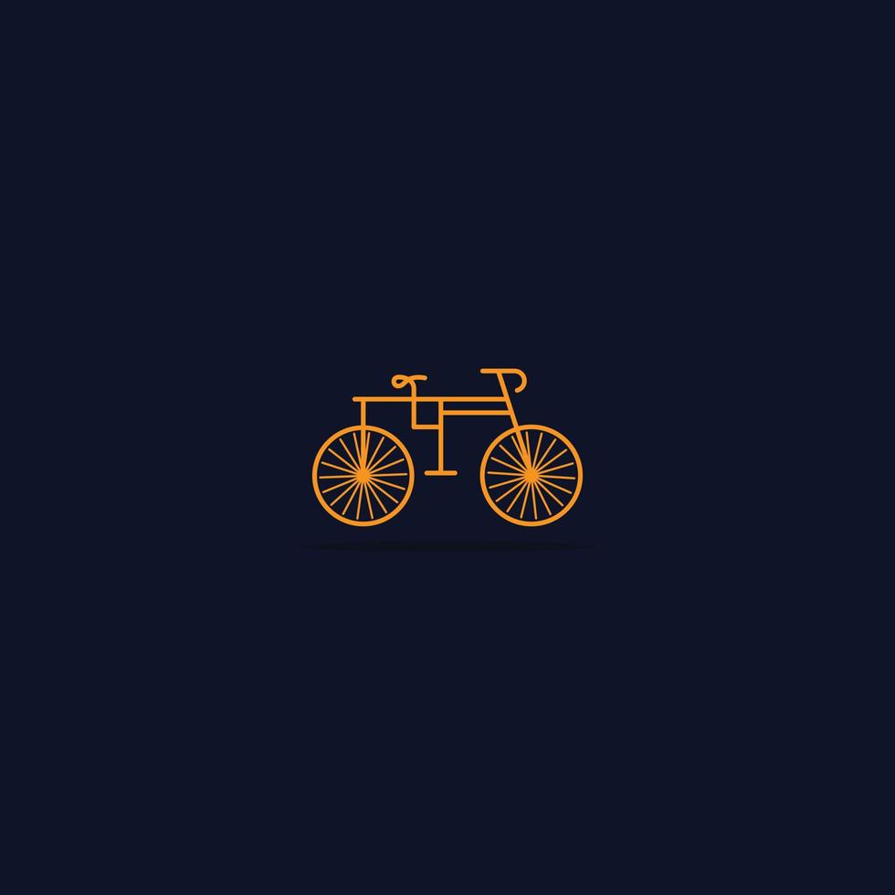 cykling ikon vektor. enkel platt symbol. perfekt gyllene piktogram illustration på mörk bakgrund. vektor