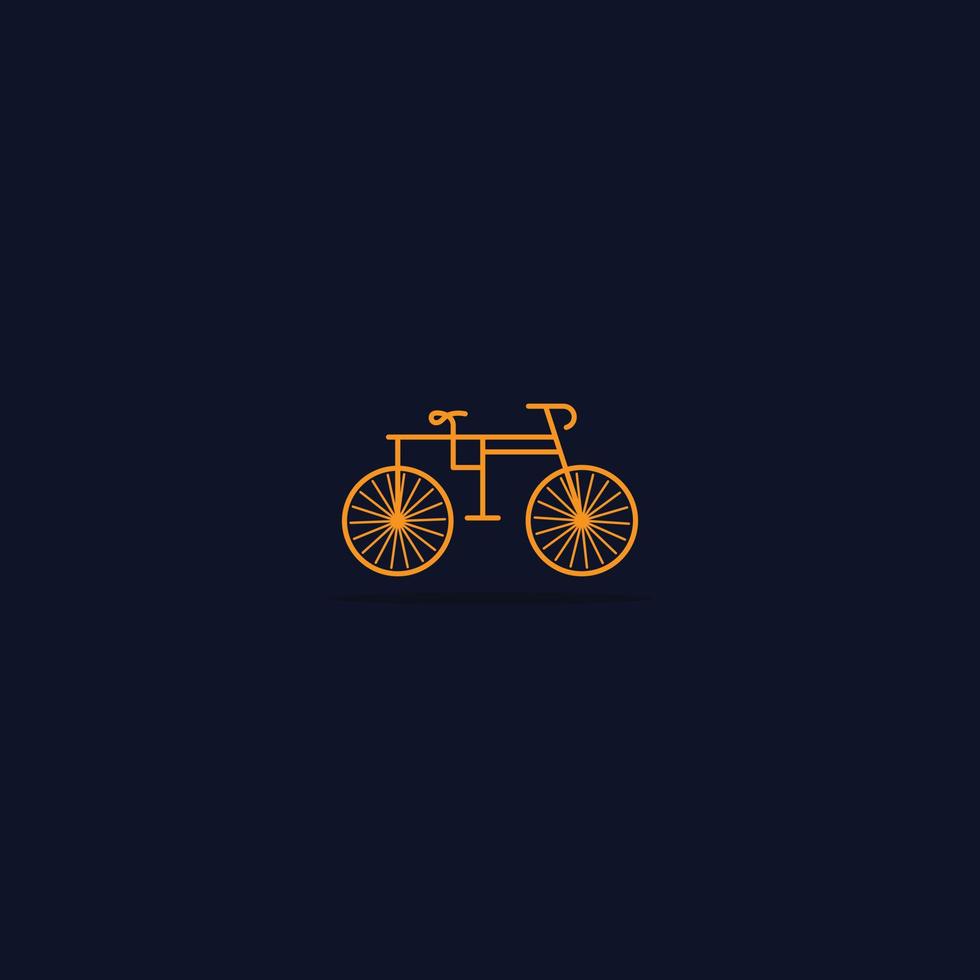 Fahrrad-Icon-Vektor. einfaches flaches Symbol. perfekte goldene piktogrammillustration auf dunklem hintergrund. vektor