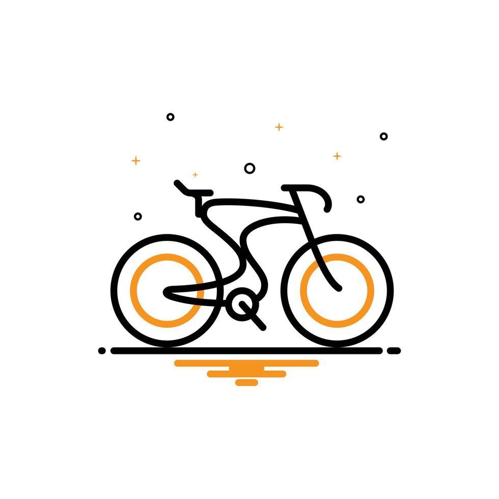 Fahrrad-Icon-Vektor. einfaches flaches symbol. perfekte schwarze orange Illustration auf weißem Hintergrund. vektor