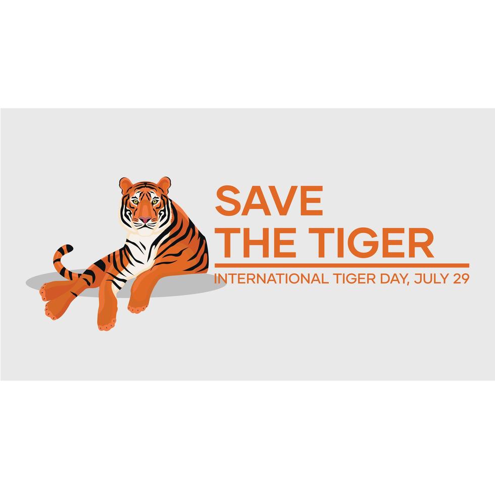 internationales Tiger Day Banner vektor