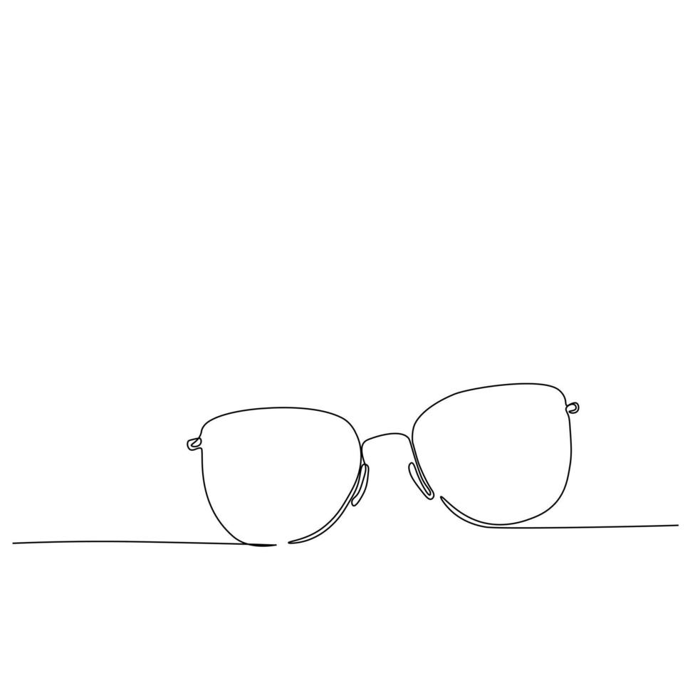 solglasögon i ett linje. vektor stock illustration. isolerat på en vit bakgrund. optik, glasögon.