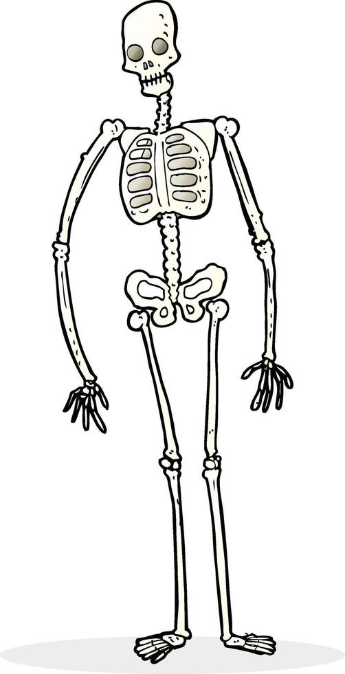tecknad serie läskigt skelett vektor