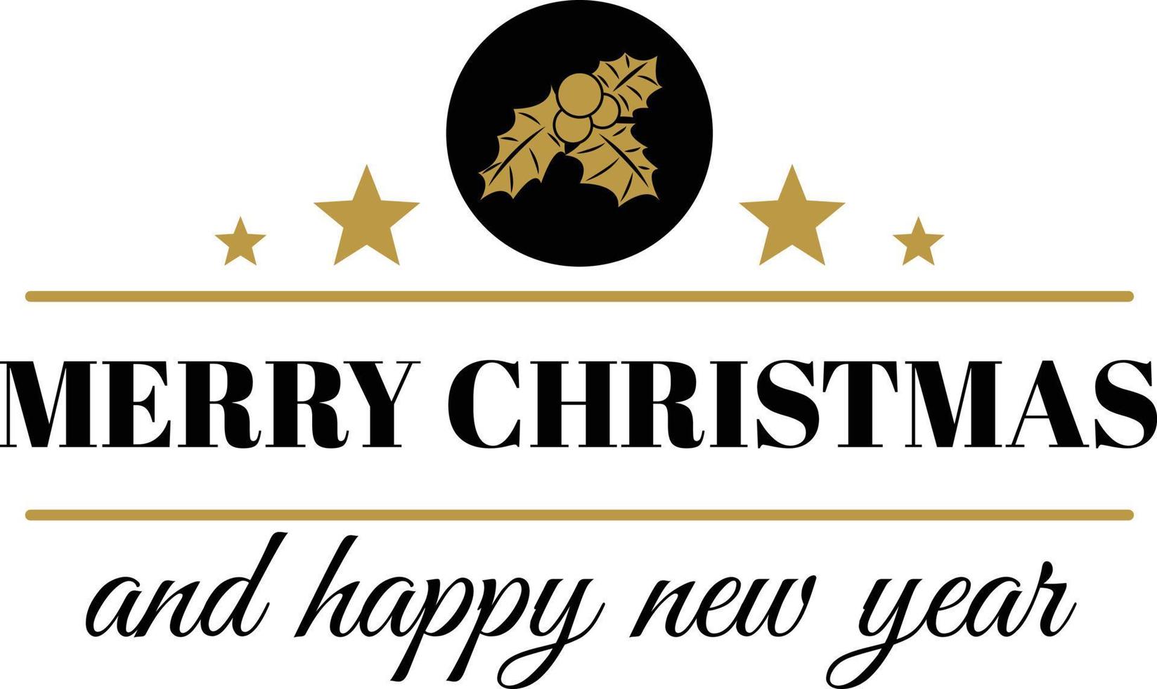glad jul och Lycklig ny år text och Citat illustration vektor