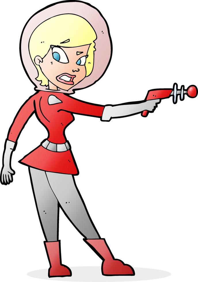 Cartoon-Sci-Fi-Mädchen vektor