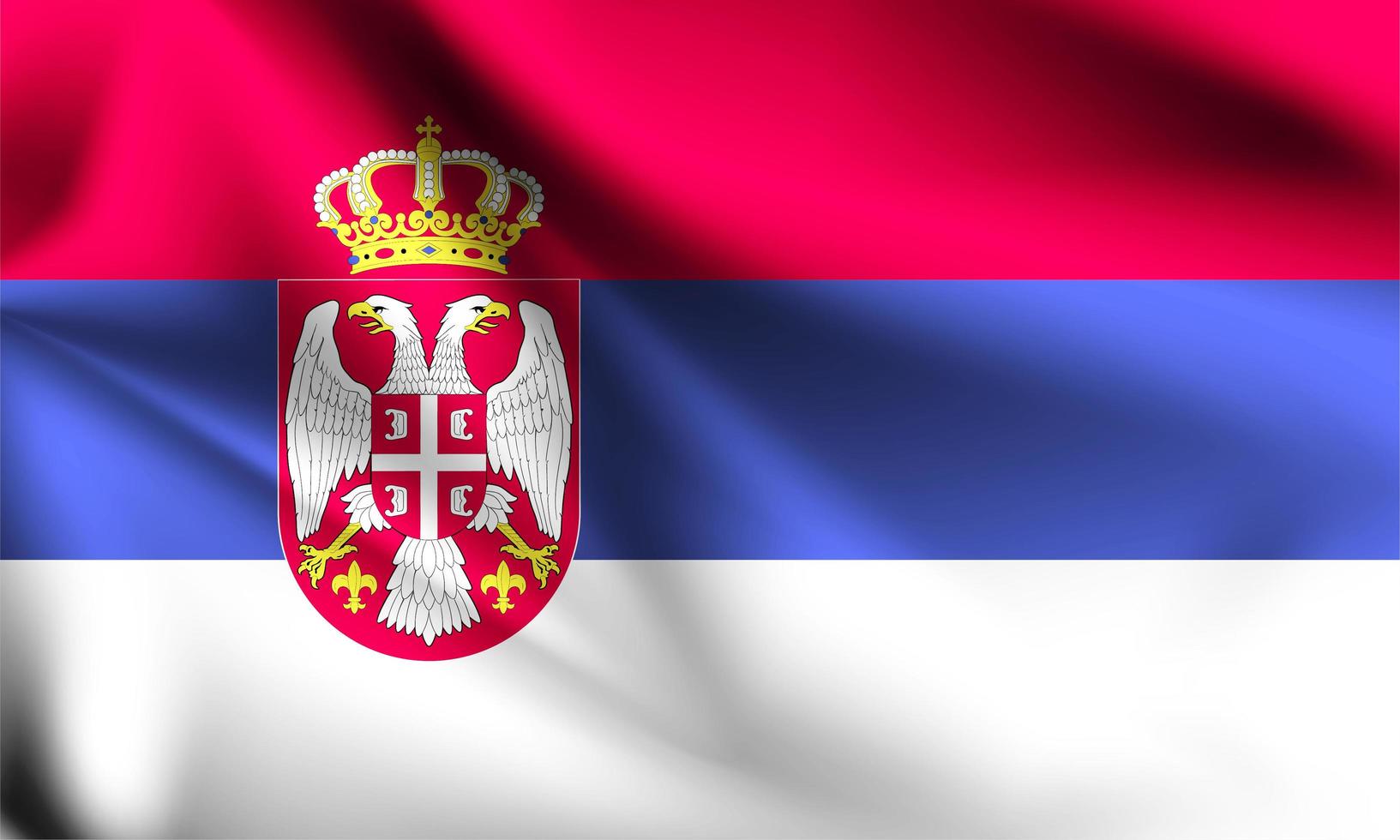 serbia 3d flagga vektor