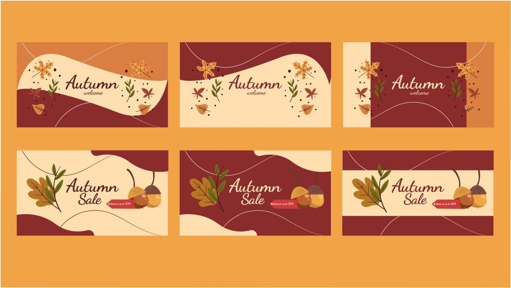 Banner Herbstkarte vektor