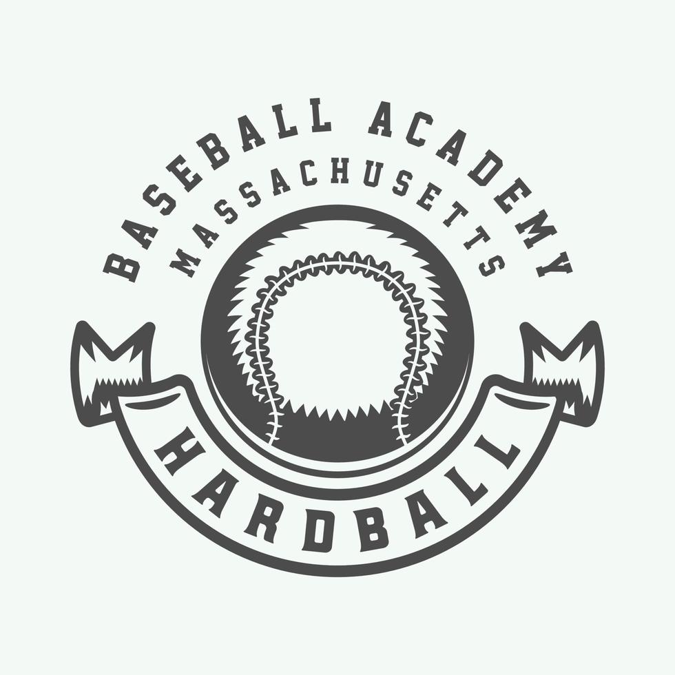 årgång baseboll sport logotyp, emblem, bricka, märke, märka. svartvit grafisk konst illustration vektor