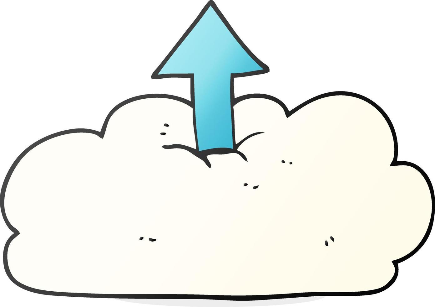 Cartoon-Upload in die Cloud vektor