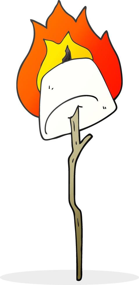 Cartoon gerösteter Marshmallow vektor