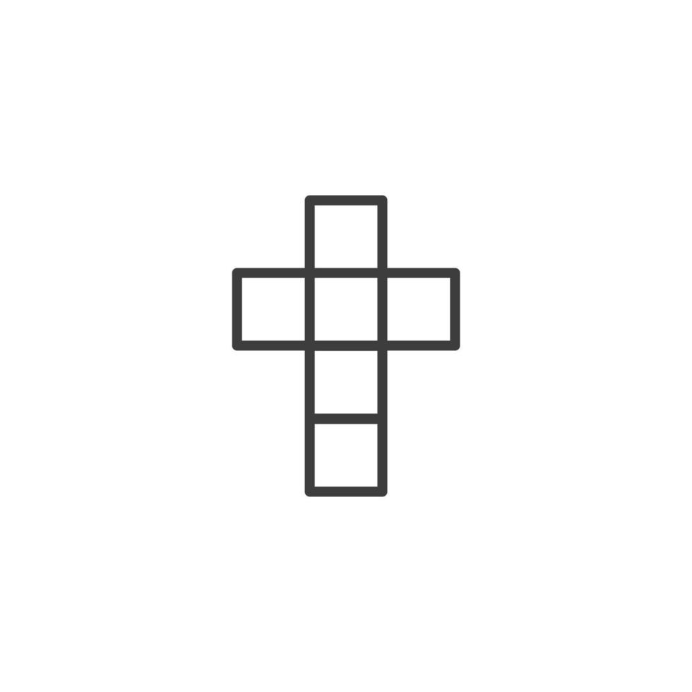Vektorzeichen des Kreuzworträtselsymbols ist auf einem weißen Hintergrund isoliert. Farbe des Kreuzworträtselsymbols editierbar. vektor