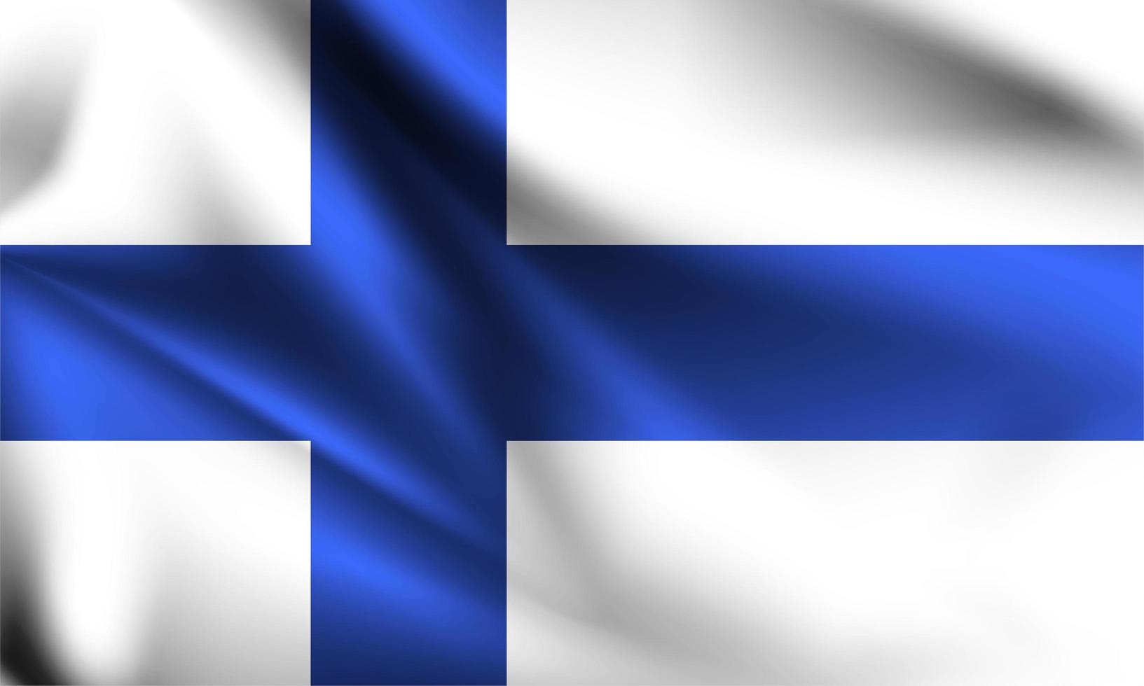 Finnland 3d Flagge vektor