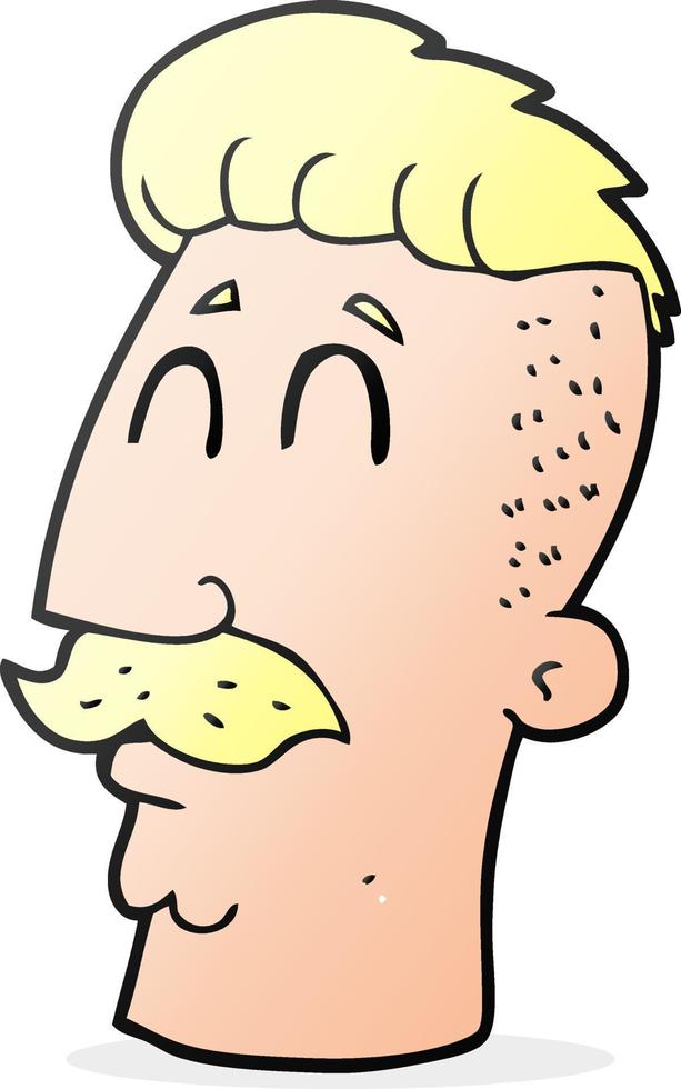 Cartoon-Mann mit Hipster-Haarschnitt vektor