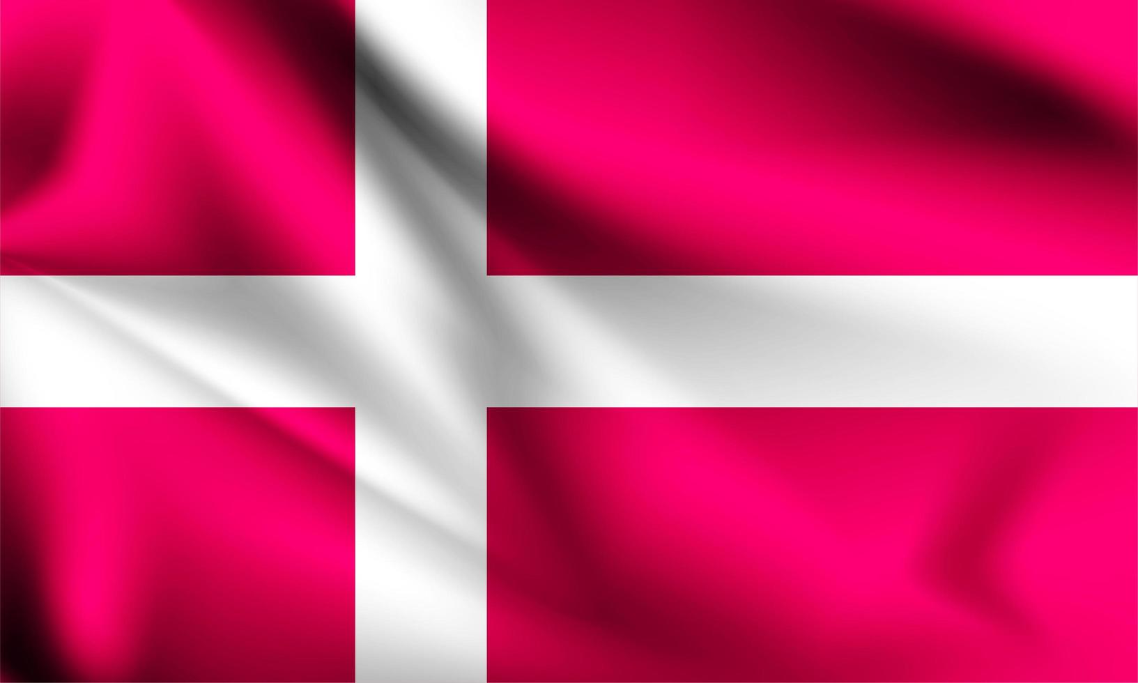 danmark 3d flagga vektor