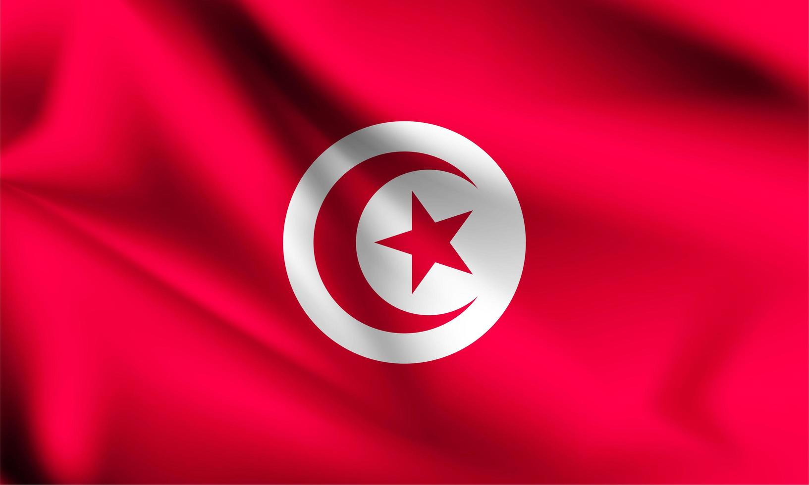 Tunesien 3d Flagge vektor