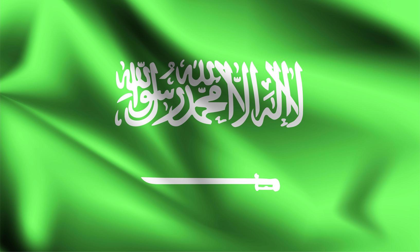 Saudi-Arabien 3d Flagge vektor