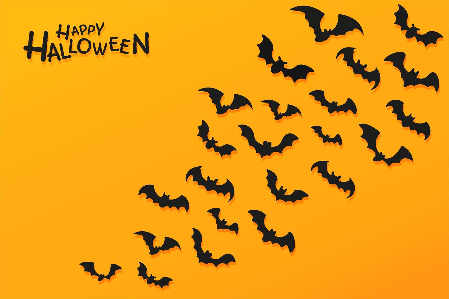 Halloween-Poster mit Vampirfledermaus-Silhouetten vektor