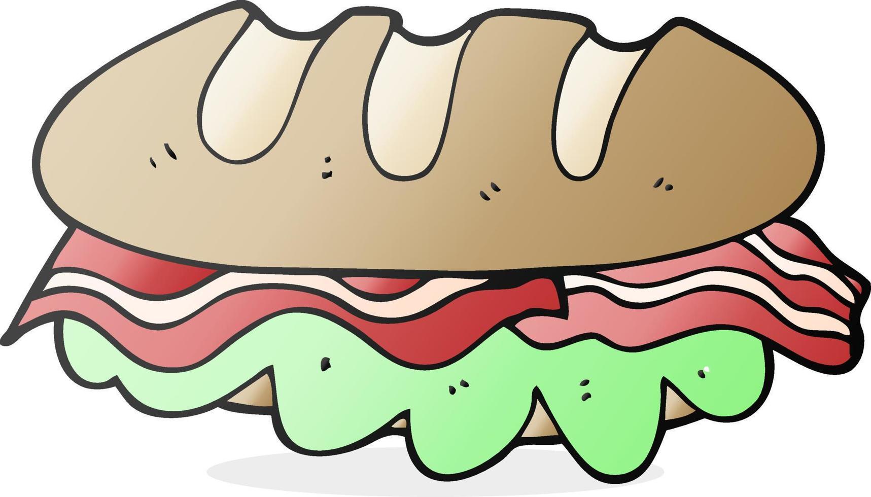 tecknad serie enorm smörgås vektor