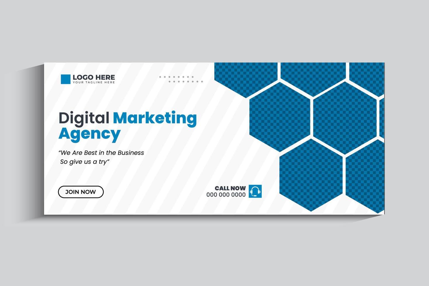 Cover-Banner für digitale Marketingagenturen für soziale Medien vektor