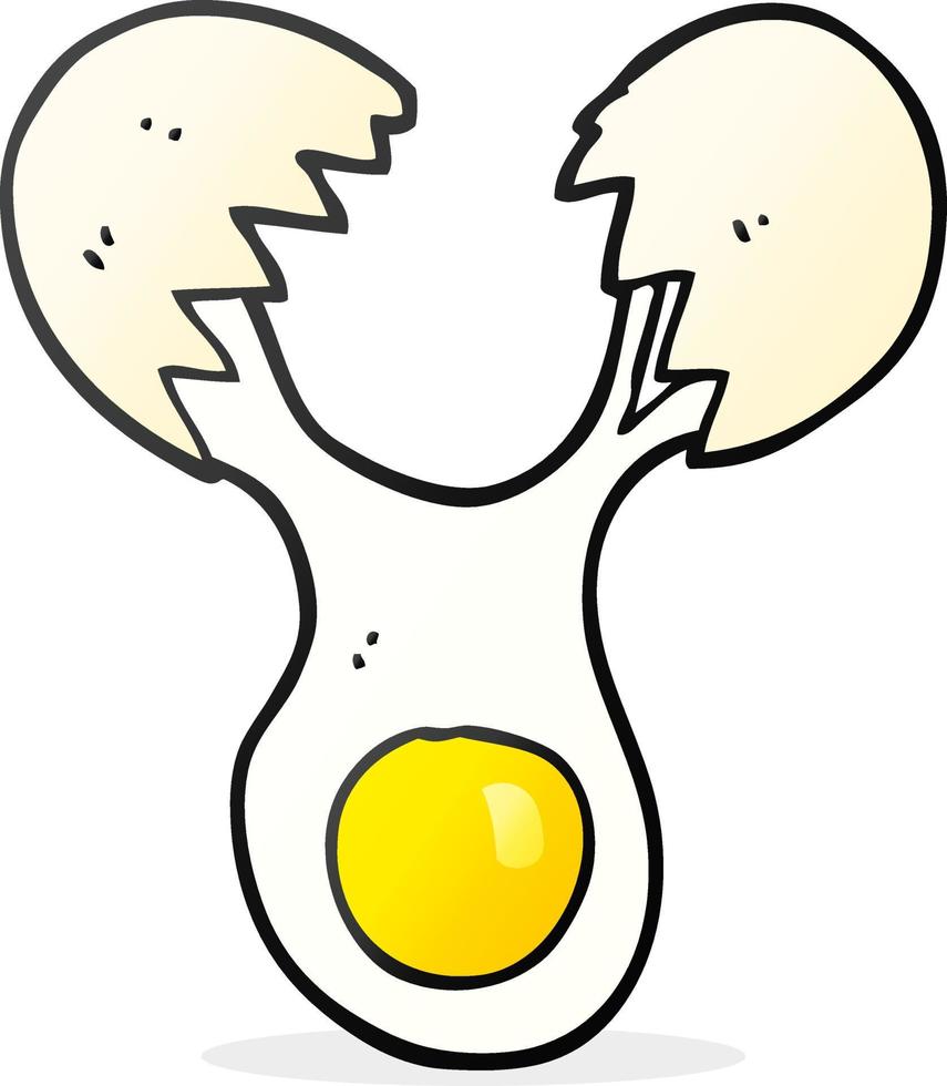 tecknad serie knäckt ägg vektor