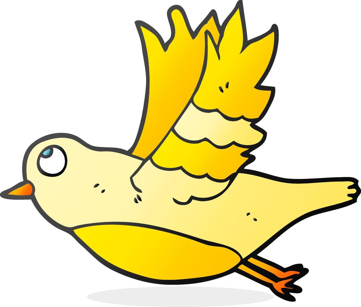 tecknad serie fågel flygande vektor