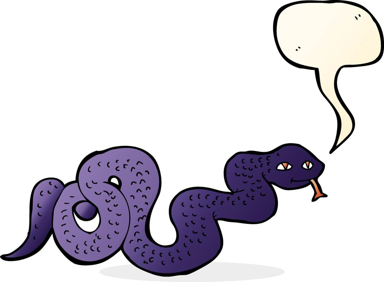 tecknad serie orm med Tal bubbla vektor