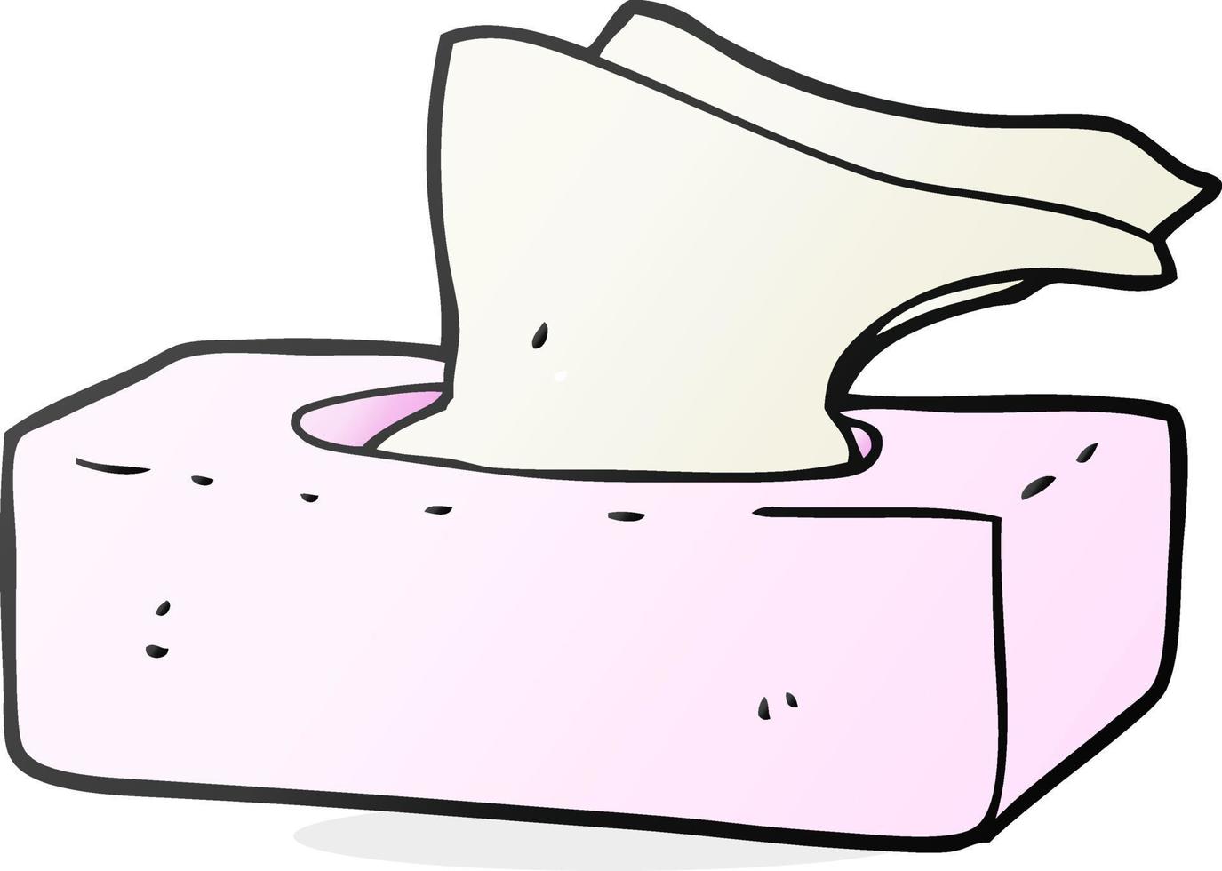Cartoon-Box mit Taschentüchern vektor