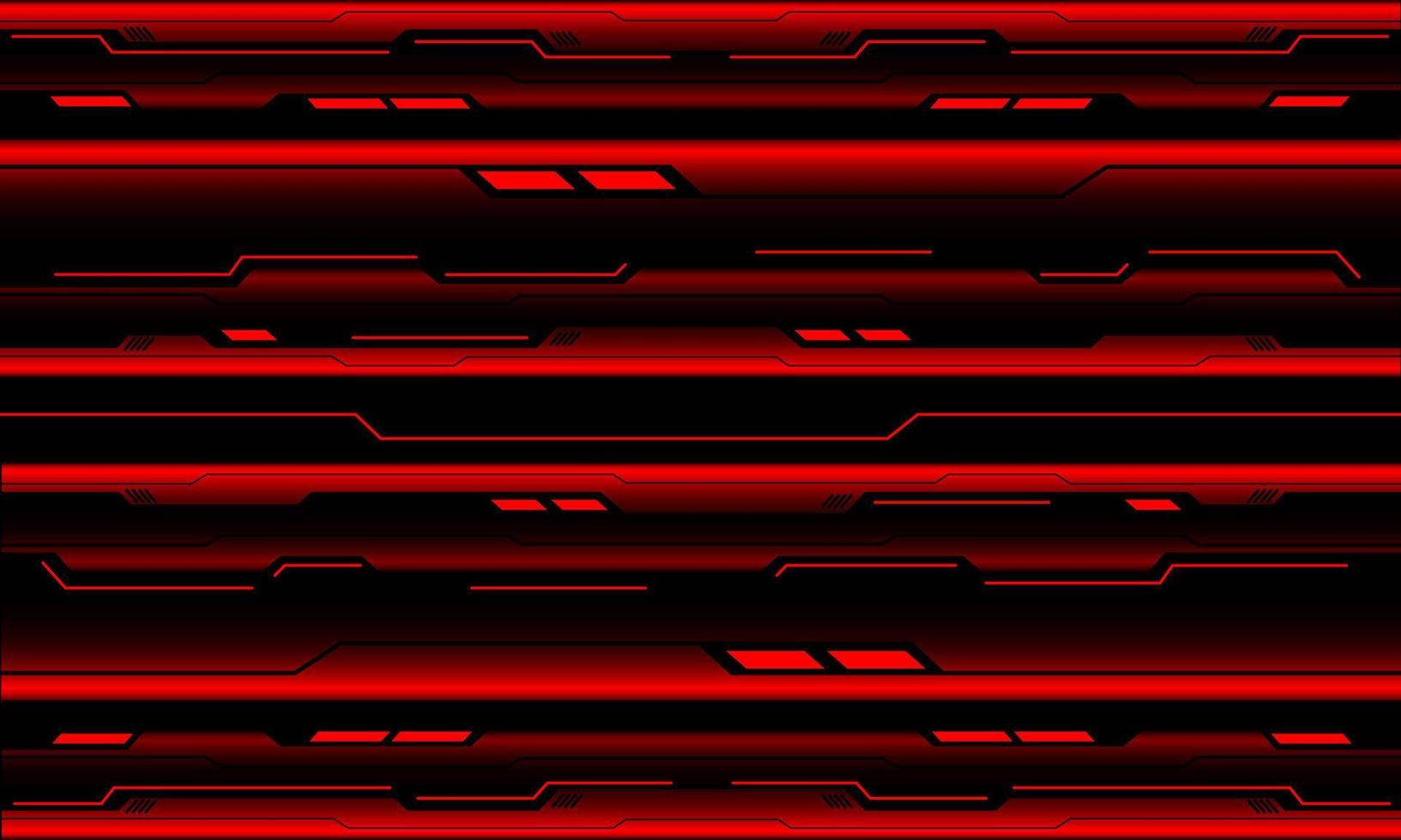 abstrakter Vektor Technologie futuristisches rotes Licht cyber schwarz geometrisches Design nahtlose Muster Hintergrund