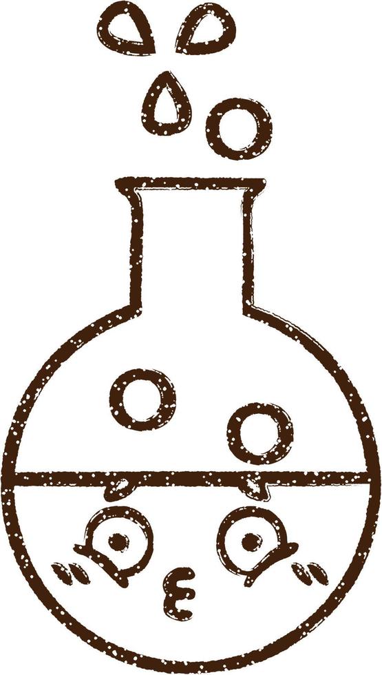 Wissenschaftsexperiment Kohlezeichnung vektor