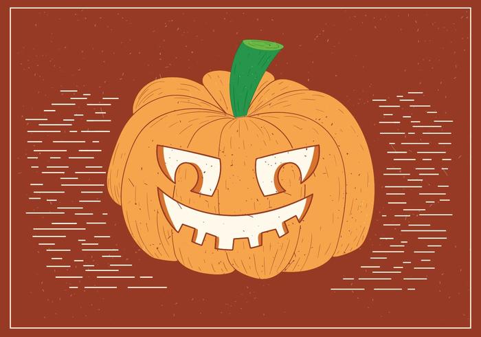 Free Spooky Vector Kürbiskopf