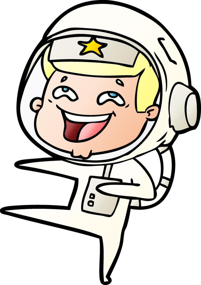 Cartoon lachender Astronaut vektor